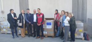 وفد البرلمان الأوروبي يزور مركز الخدمات اللوجيستية التابع للهلال الأحمر بالعريش