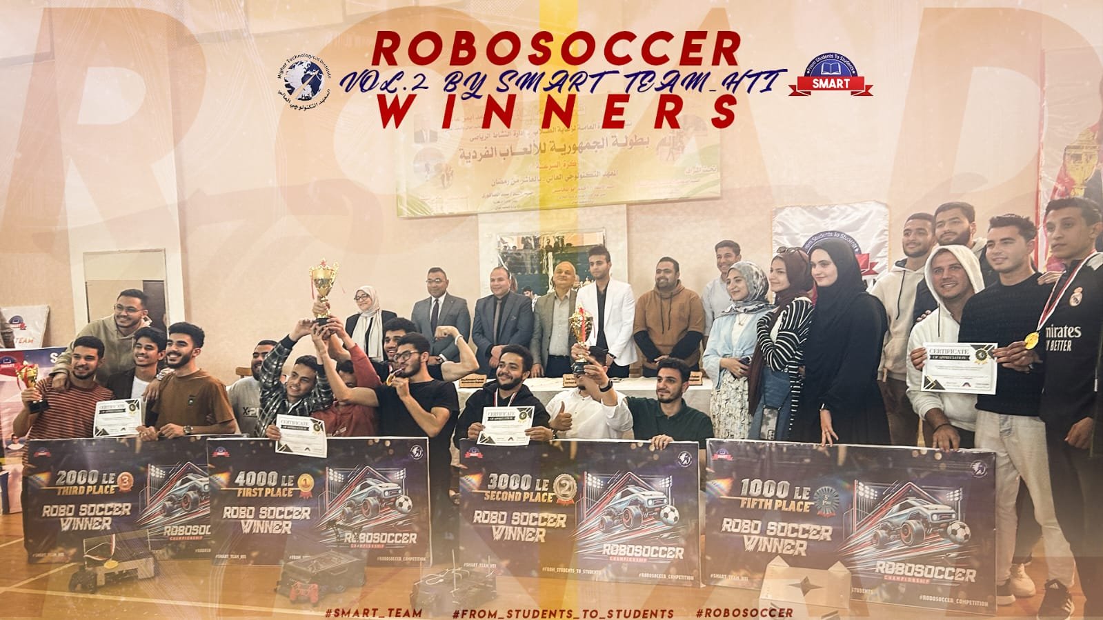 نجاح باهر لمسابقة RoboSoccer من إعداد فريق SMART بهندسة العاشر من رمضان