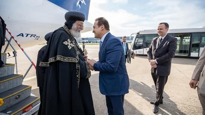 البابا تواضروس يصل صربيا ضمن جولته الرعوية لإيبارشية وسط أوروبا