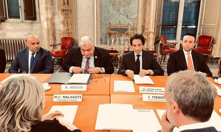 توقيع مذكرة التفاهم بين مجلس الدولة فى مصر والمعهد الدولى للقانون بروما