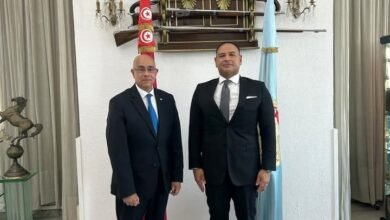 سفير مصر في تونس يلتقي بوزير الدفاع الوطني التونسي