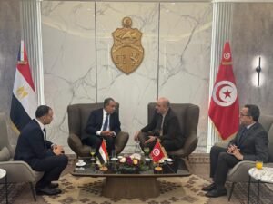 وزير الخارجية والهجرة وشئون المصريين بالخارج يصل إلى مطار قرطاج الدولي بتونس

