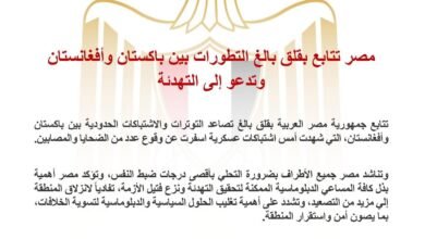 مصر تدعو للتهدئة بين باكستان وأفغانستان