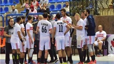 يد الزمالك يفوز على الشمس في دوري المحترفين