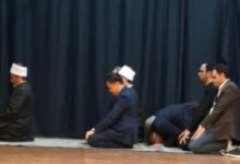 صلاة المغرب جماعة داخل الكنيسة الأسقفية بالزمالك فى أجواء أخوة ومحبة