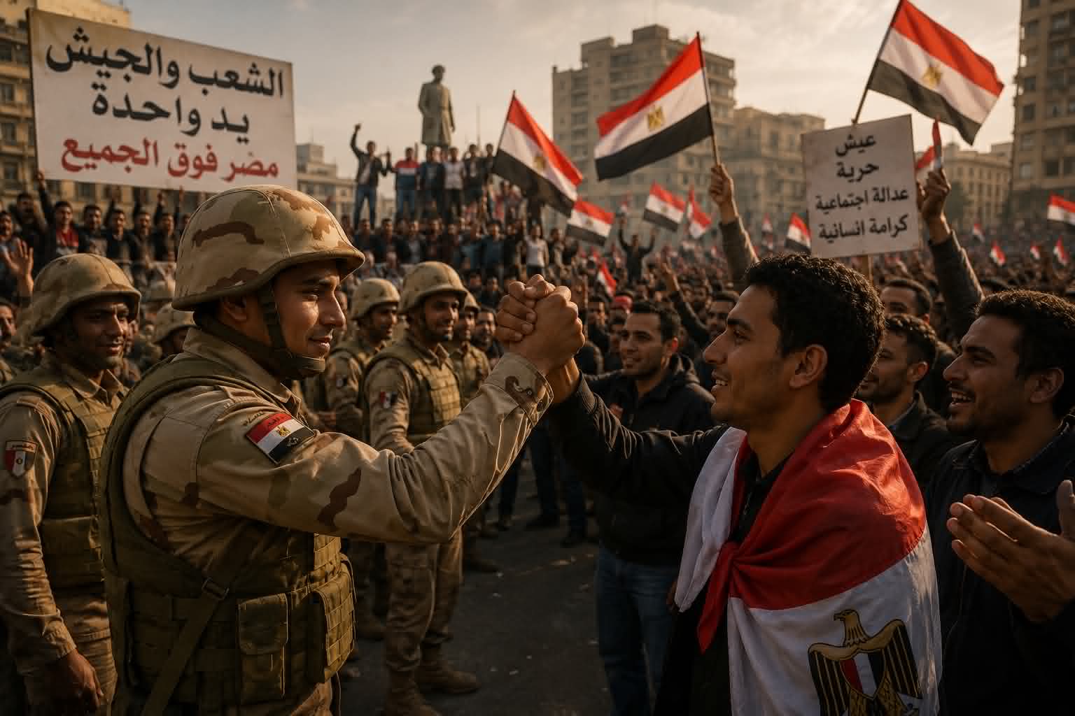 لولا [ثورة 25 يناير] بقيادة الشعب وجيشه ؛ ما قامت [ثورة 30 يونيو]